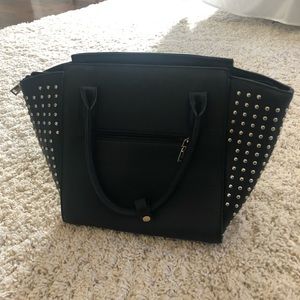 Black and Gold studded work bag